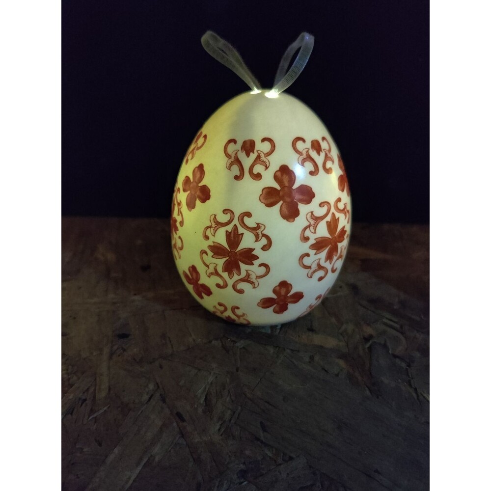 Illuminated Porcelain Egg - Red